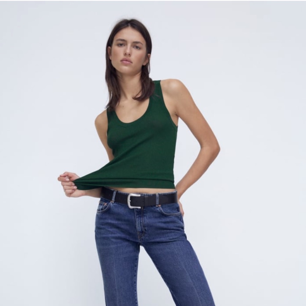 Zara hunter green tank top